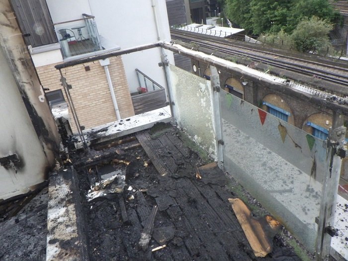 Balcony fire safety in question as barbecue causes devastating balcony fire